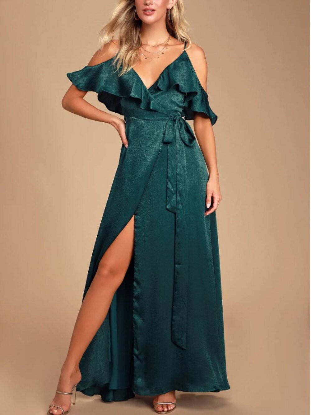 NWT Satin Maxi Dress